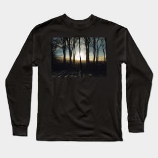 Rustic Winter Morning Sunrise Long Sleeve T-Shirt